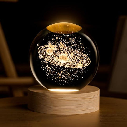Solar system 3D Crystal ball night lamp