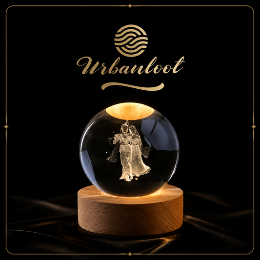 Lord Radha Krishna 3D Crystal Ball Night Lamp